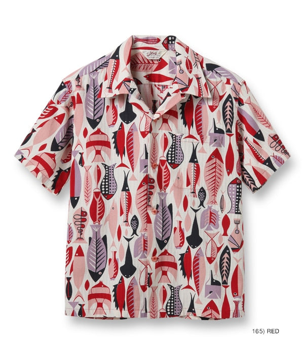 DOBBY COTTON OPEN SHIRT “FISH”