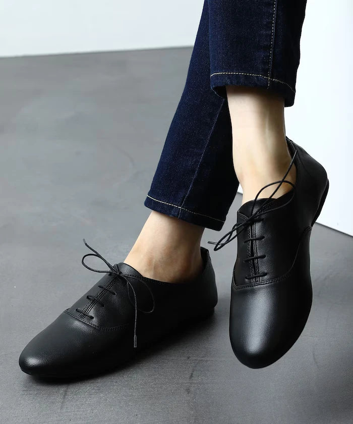 Lace-Up Flat Shoes [23~28cm]