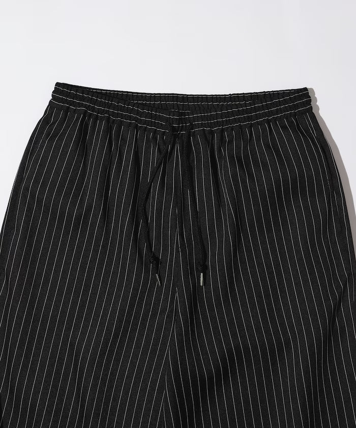 Spindle Stripe Easy Wide Pants / Compatible with Setup