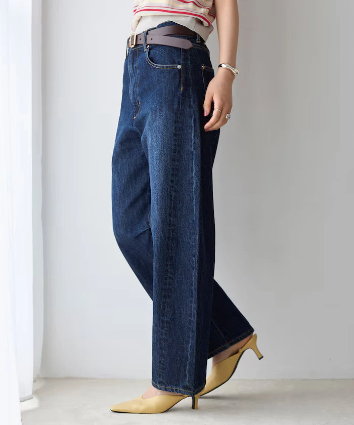 Heart Studs Curvy Denim / Wide Silhouette