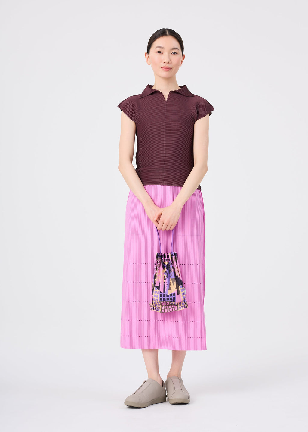 Building Trunk Pleats Bag