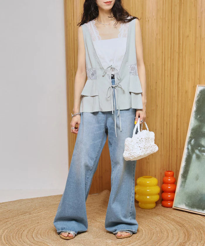 Switch Race Vintage Satin Ribbon Vest [Limited Release]