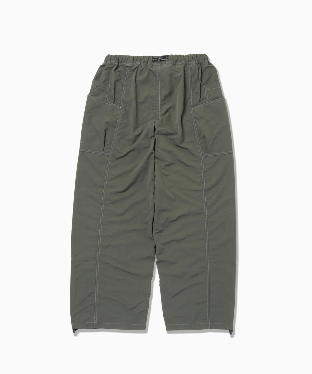 crinkled nylon pants