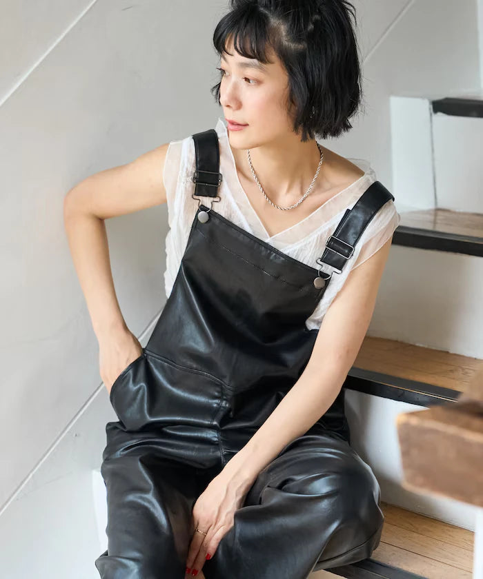 Leatherette Overalls