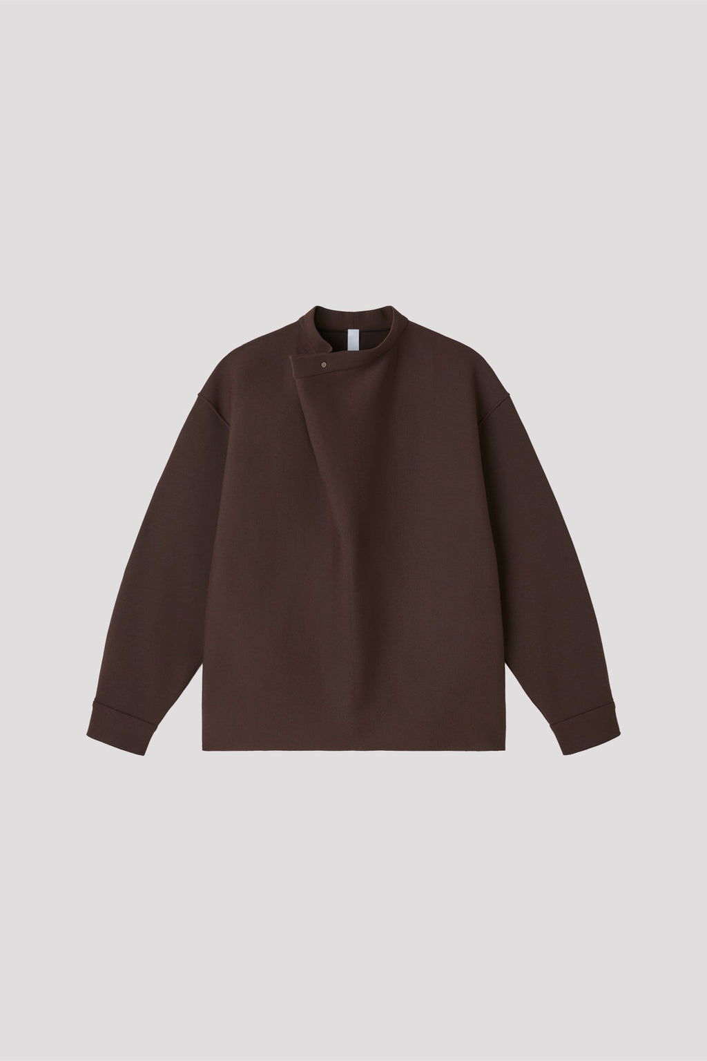 SOFT MILAN WRAP COLLAR LONG SLEEVE TOP