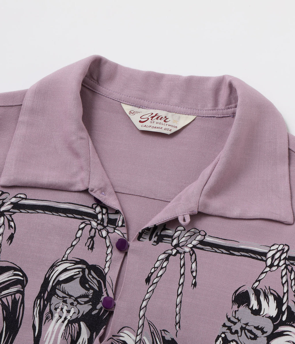 Hopsack Rayon Pullover Shirt "Shrunken Head"