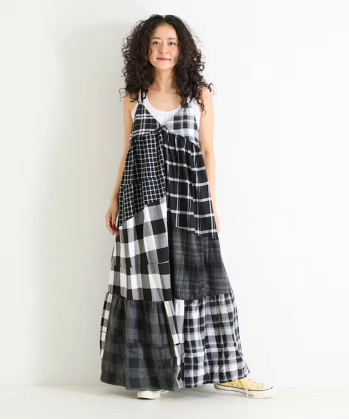 Vintage Remake Check Cami Dress