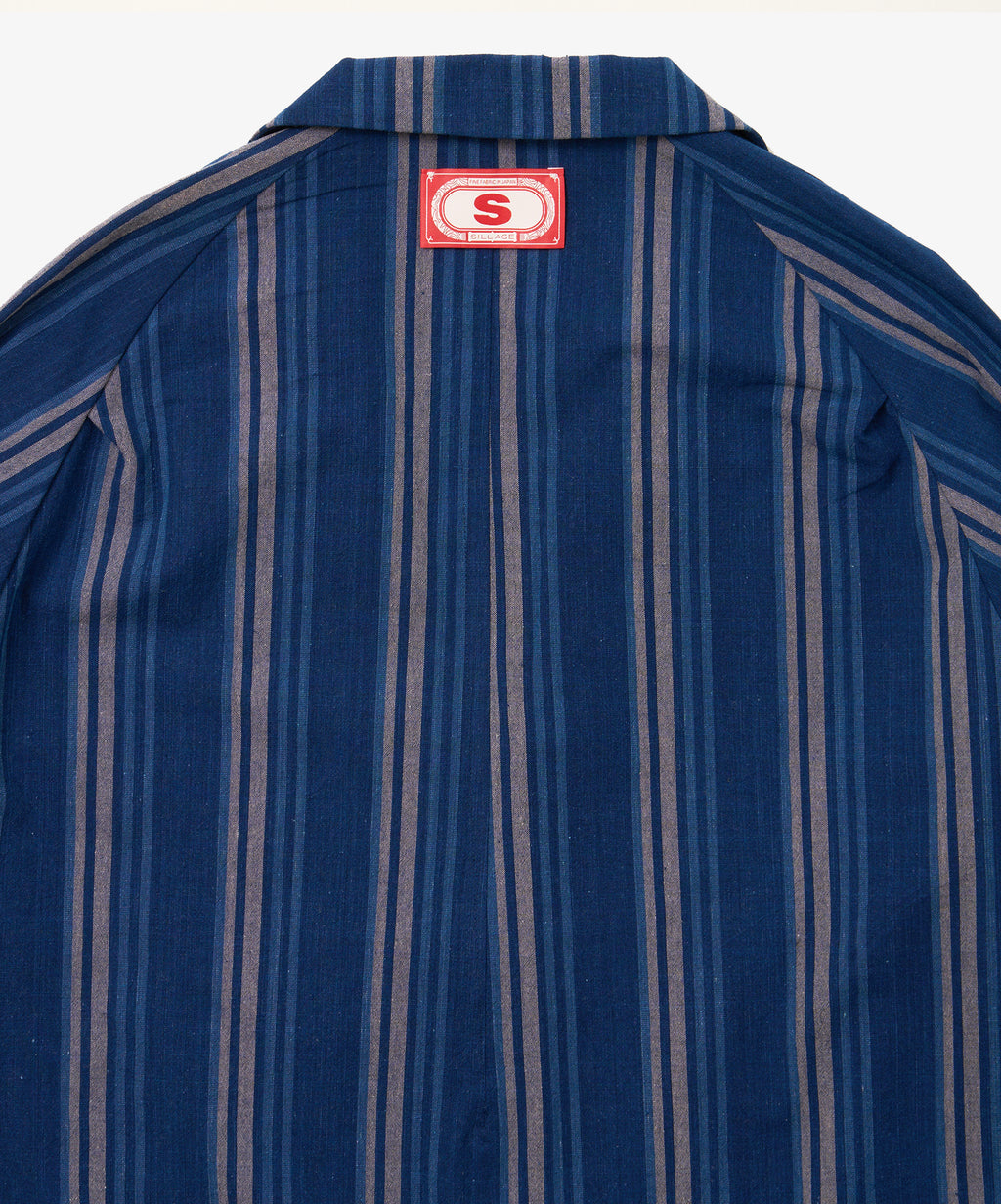 bingo kasuri veste two button navy stripe