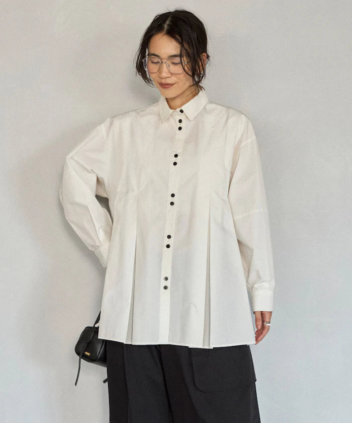 Box Stacked Balloon Sleeve Long Sleeve Shirt