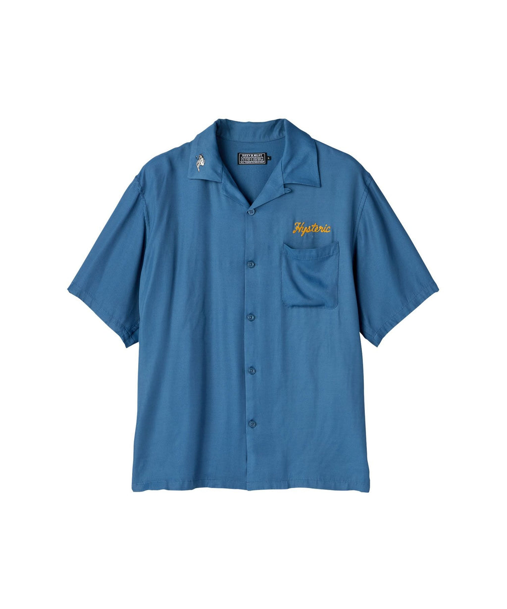 SUPER FUZZ GARAGE Embroidered Bowling Shirt
