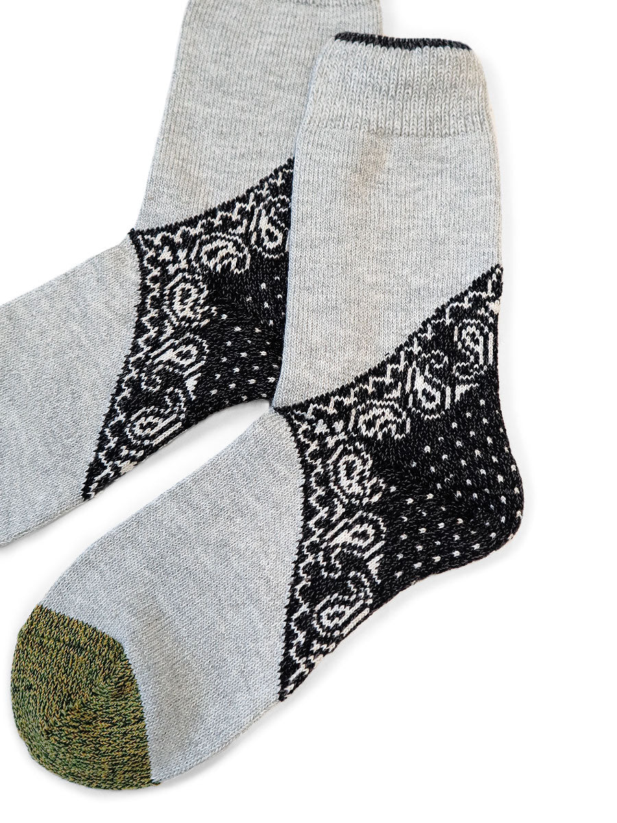 96pcs Heel Paisley Bandana Socks