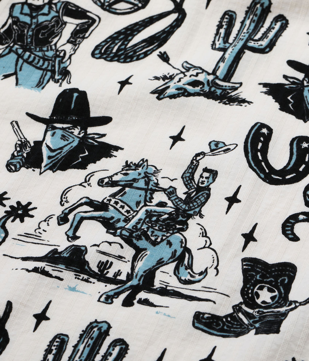 Dobby Cotton Open Shirt 'The Westerner' by Vince Ray