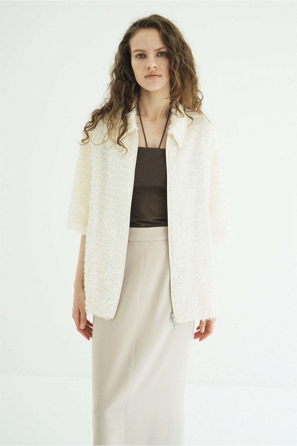 FEATHER H/S OVER ZIP SHIRT