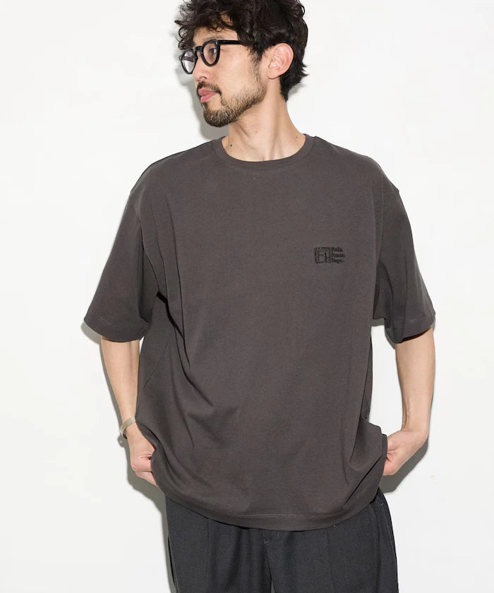 6 Ounce Front Logo Embroidered Crew Neck T-Shirt / One Point Design T-Shirt LEFT CHEST EMBROIDERY PSD