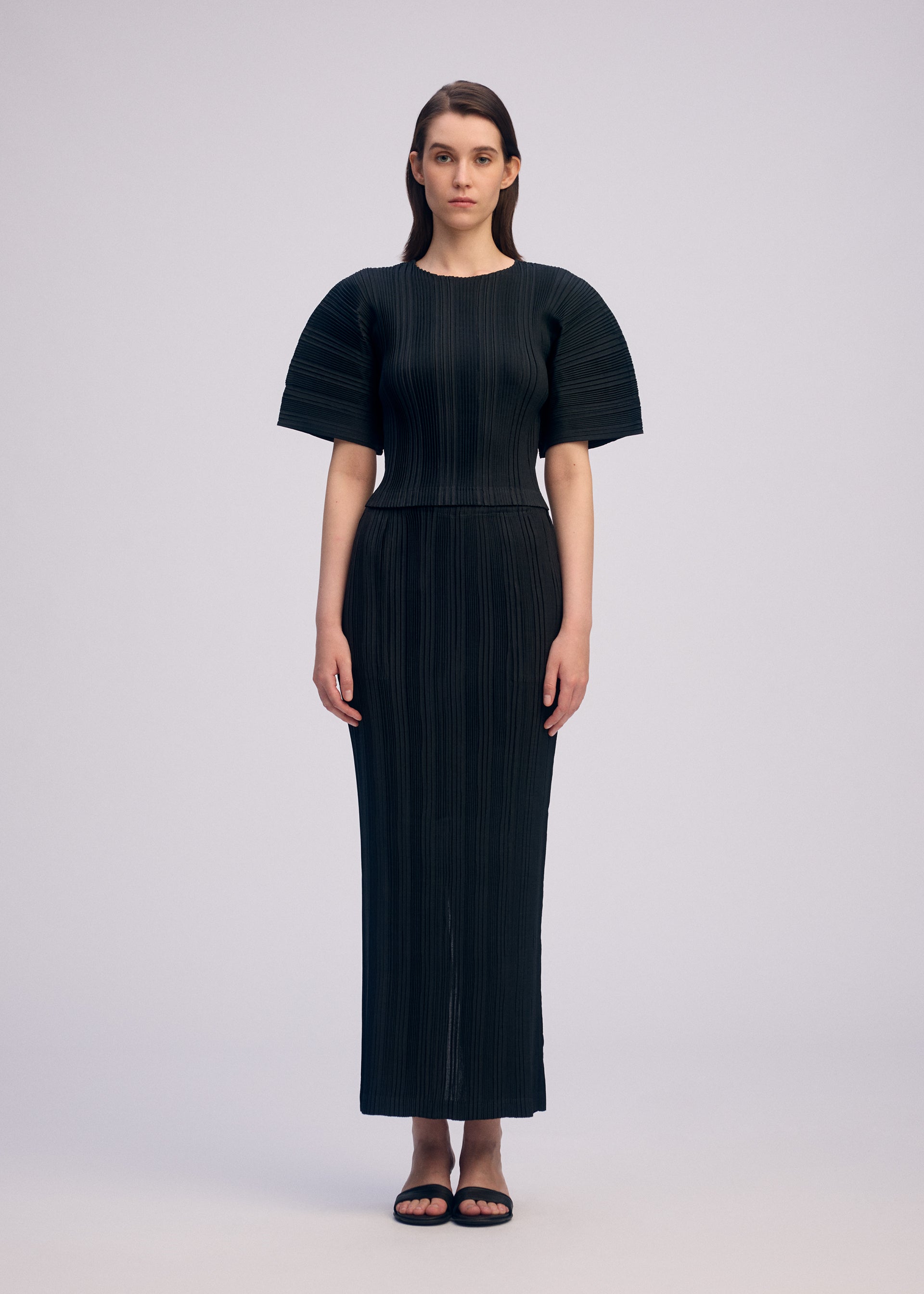 Linen Like Rib Pleats
