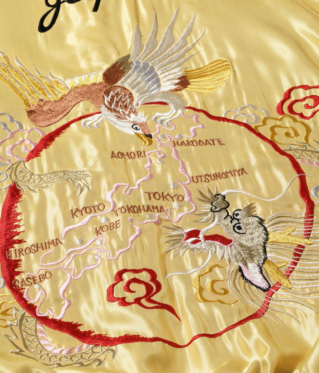 Early 1950s Style Acetate Souvenir Jacket “ROARING TIGER” × “JAPAN MAP”