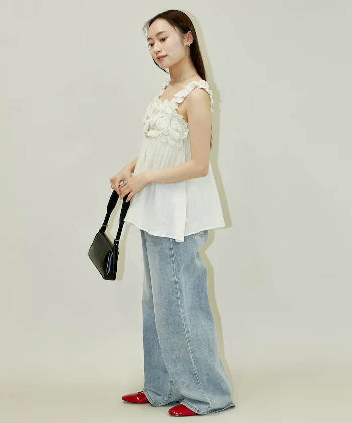Double Gauze Gathered Camisole Blouse Limited Edition