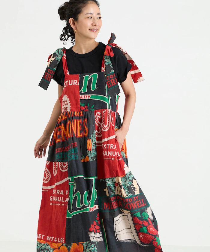 India FEEDBAG Print Shoulder Ribbon Camisole Dress