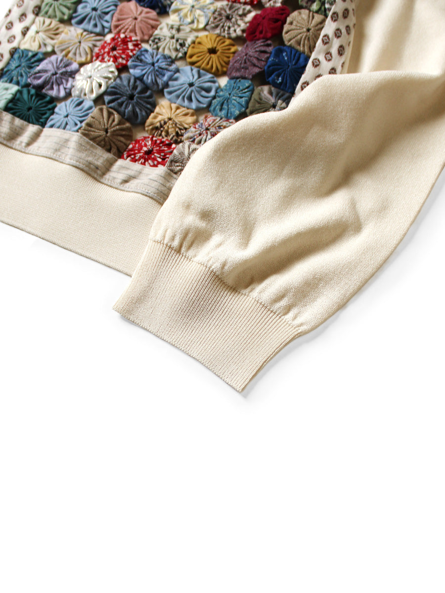 14G Knit x Handcrafted Yo-Yo Quilt JKT