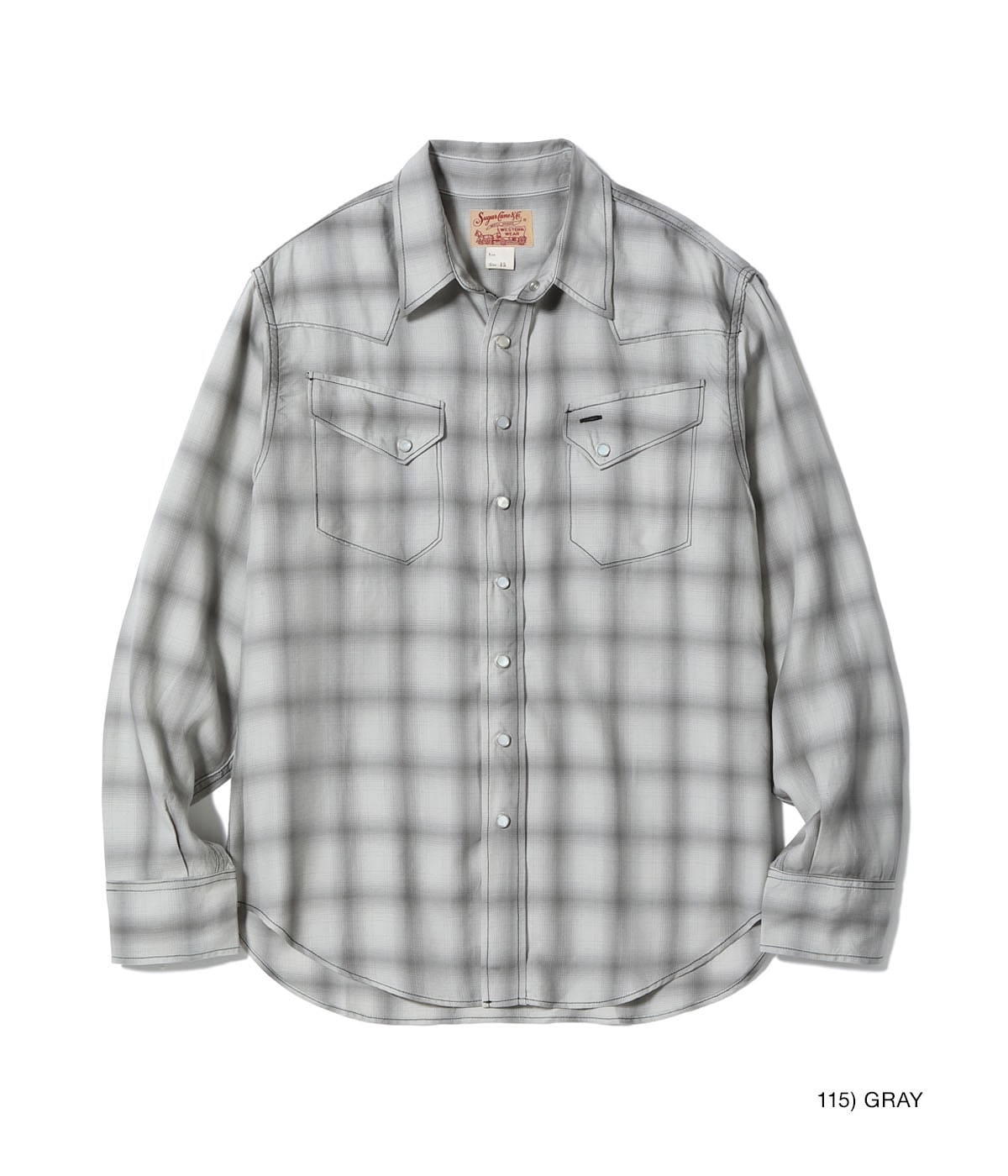 Ombre Check Western Shirt