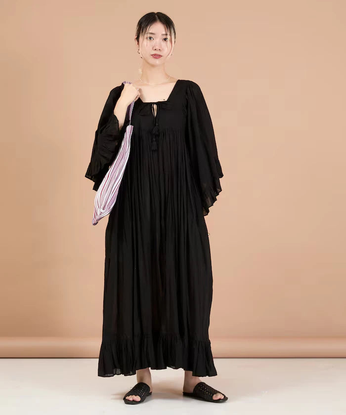 India Square Neck Frilled Dress