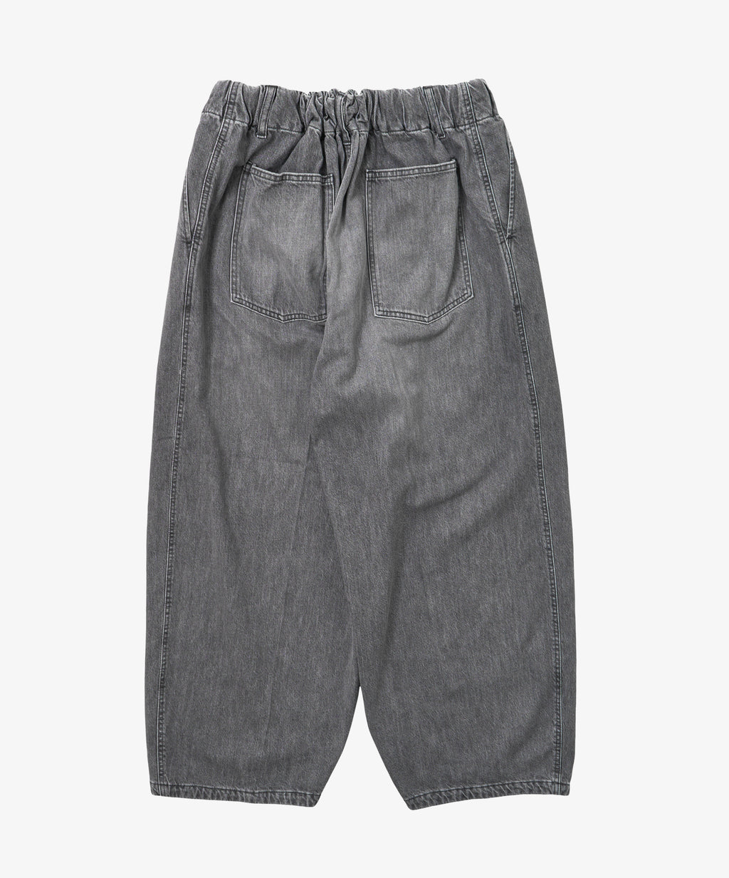 circular pants black denim bleached
