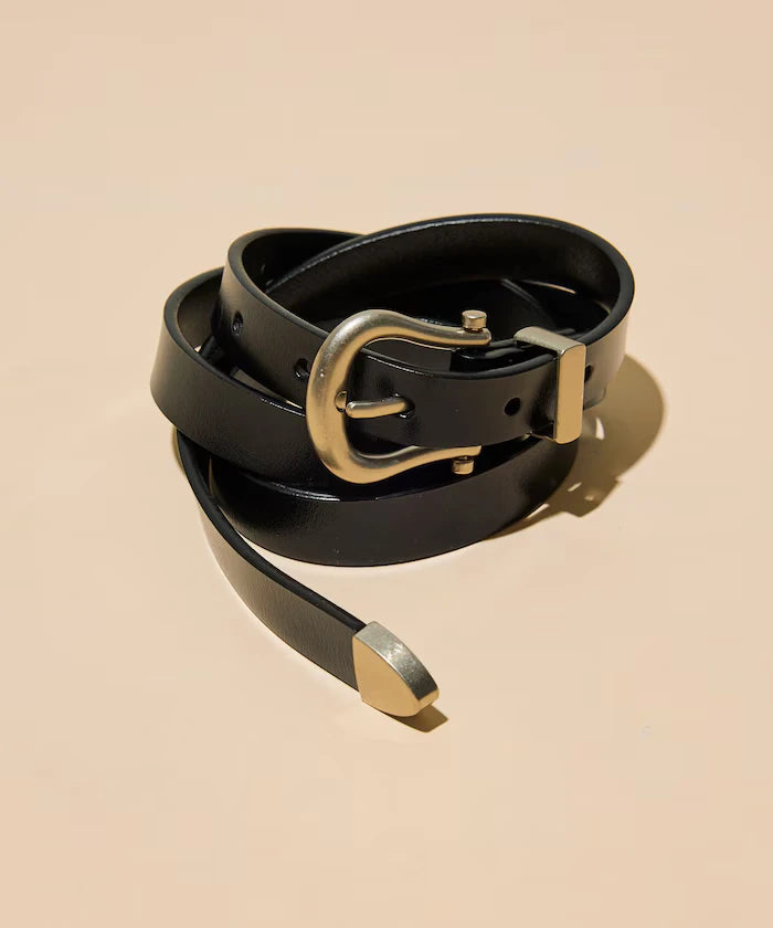 Cowhide Western Narrow Belt