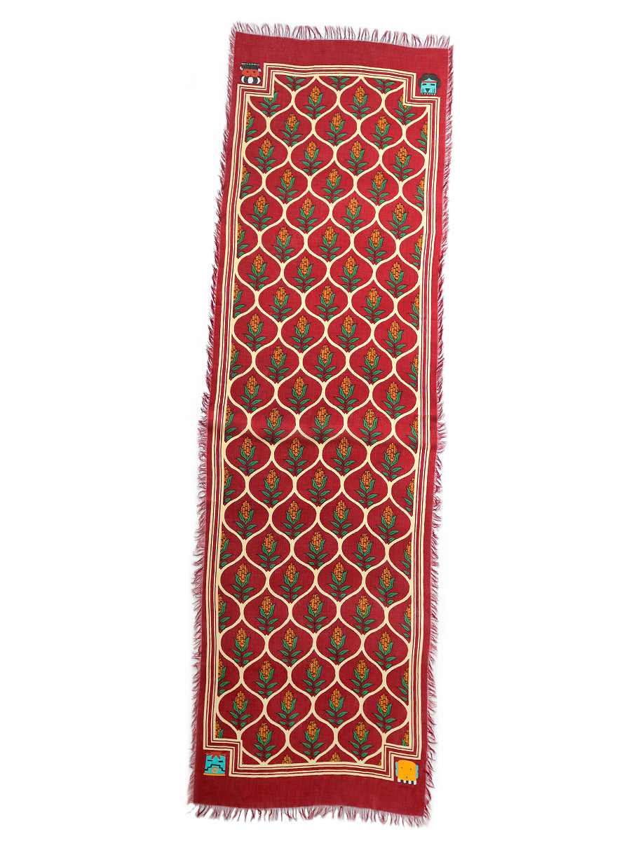Rayon Disco Arabesque Pattern Shawl