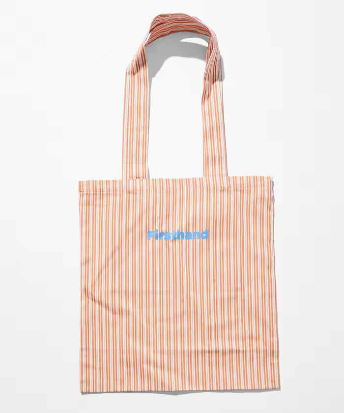 Stripe Print Canvas Tote Bag