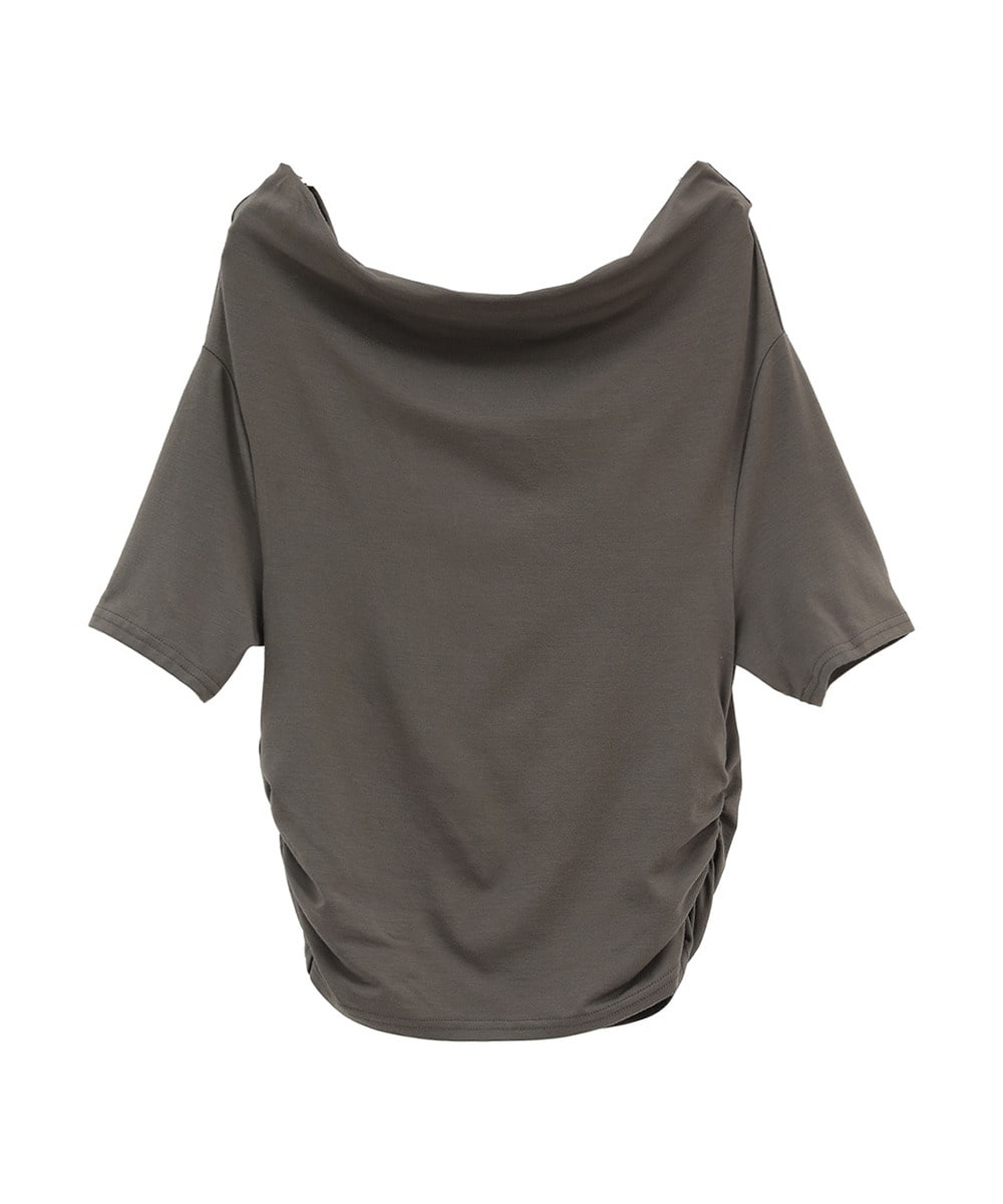 DRAPED OFF SHOULDER H/S TOPS