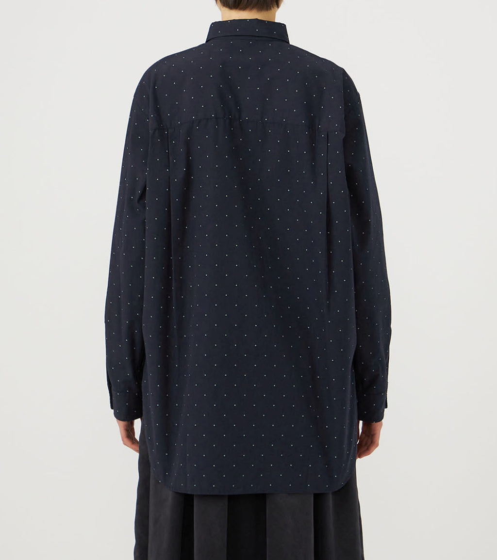 Regular Collar Dot Wind Shirt