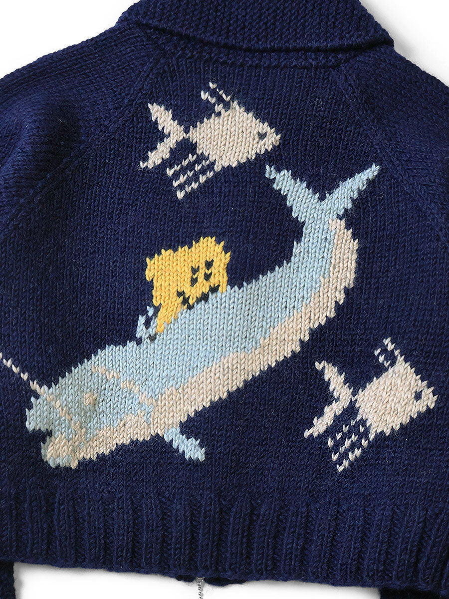 Hand Knit PECKISH TROUT ZIP Bolero