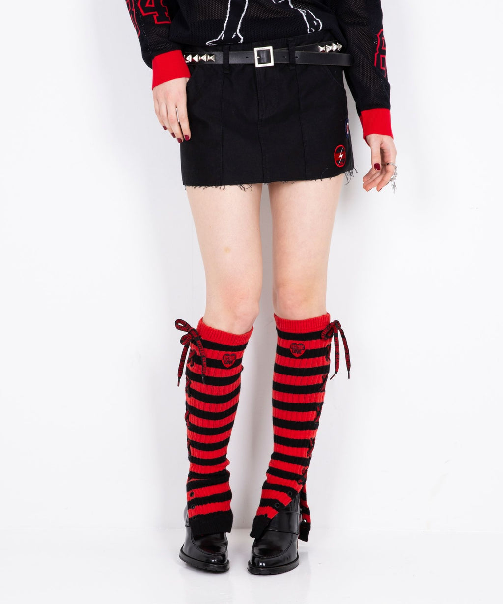 Noise Patch Military Low Rise Mini Skirt