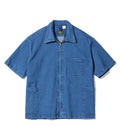 MODUCT CHINO DENIM SCRAB SHIRT with CRACK PRINT AGING MODEL