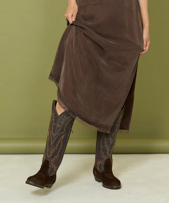 Long western boots/real leather long western boots