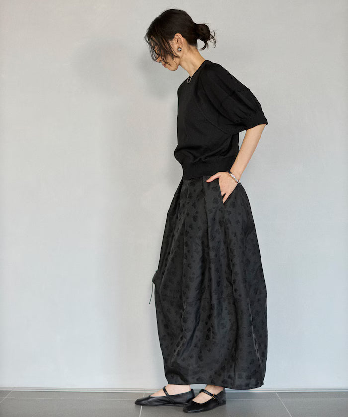 Flower Sheer Jacquard Cocoon Skirt - Released on February 12 at 12:00