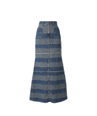 Scratch Denim Mermaid Skirt
