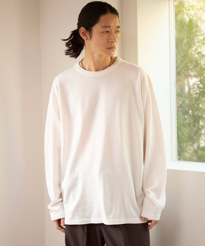 SUPER MERINO WOOL×INKEEP Crew Neck Long Sleeve T-Shirt