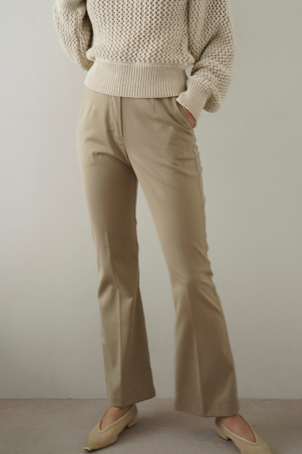CENTER PRESS BOOTCUT PANTS