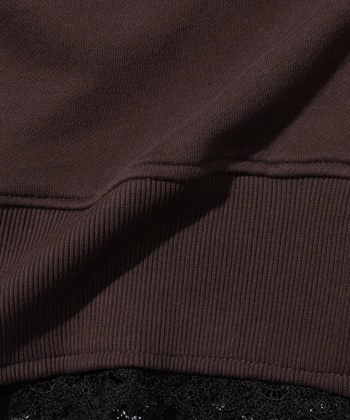 Organic Cotton Lace Sweat Vest / Lined Sweat