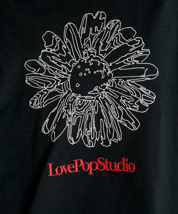 Love Pop Studio Flower Embroidery T-Shirt