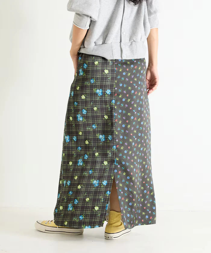 Floral Satin Skirt