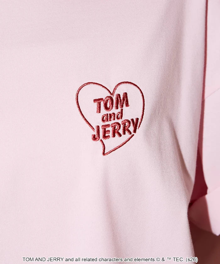 <Functional Material> TOM AND JERRY Heart Graphic T-Shirt Limited Edition