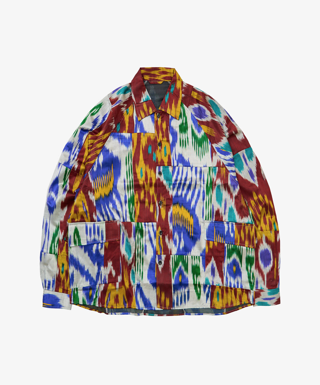 big pocket overshirt thai silk one