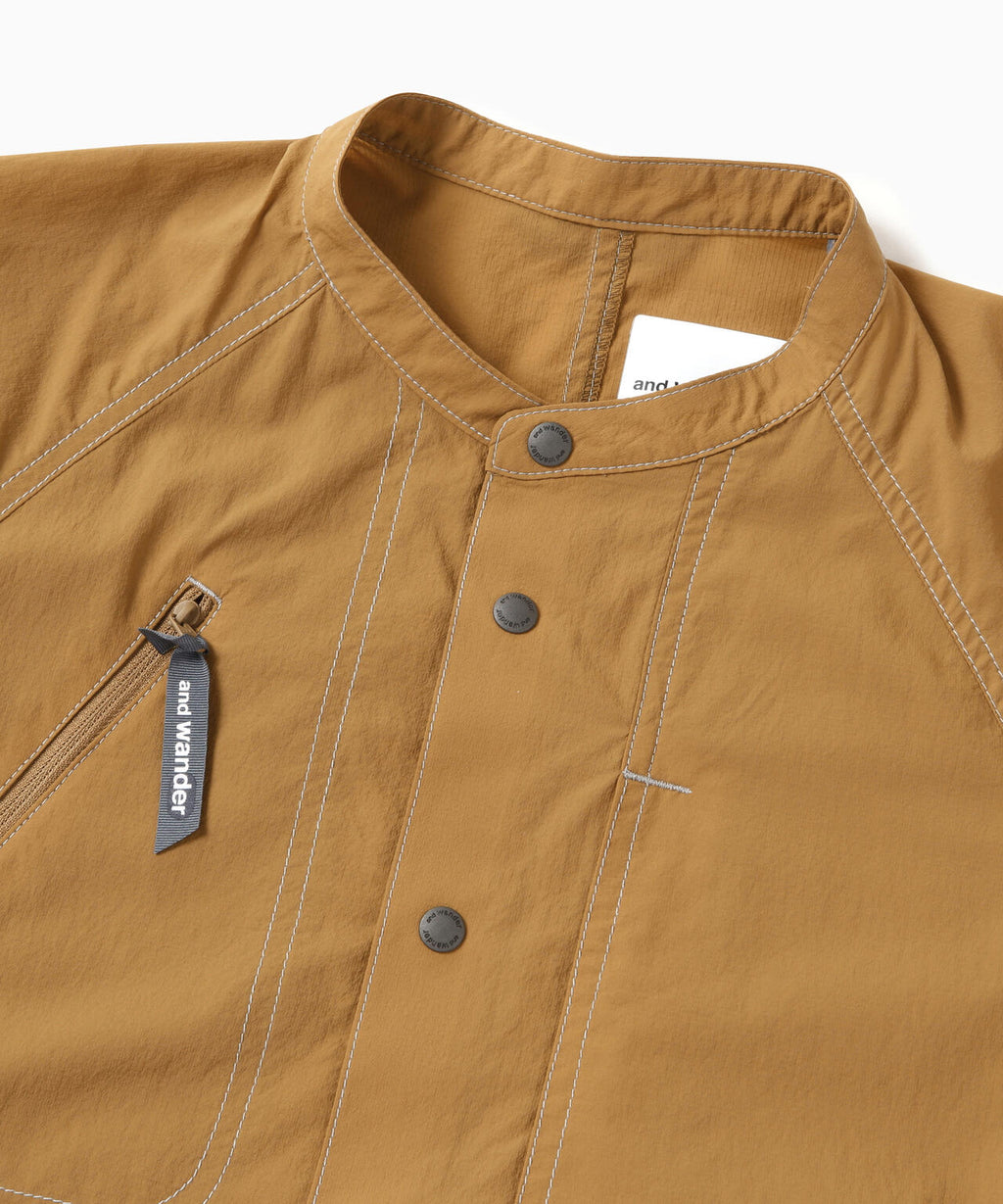 stretch rip band collar shirt