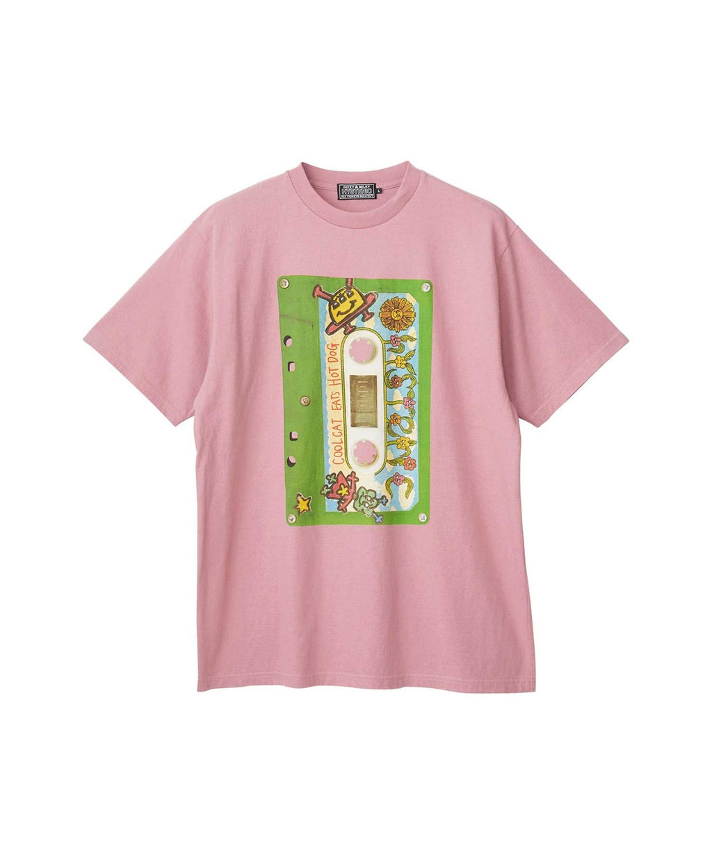 COOL CAT EATS HOT DOG T-shirt