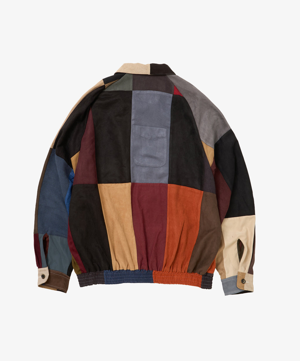 zip blouson faux suede four