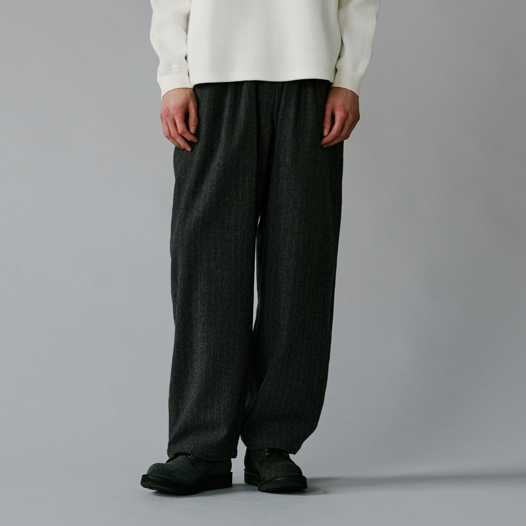 GL42576 / SUPER 160's WOOL HERRINGBONE MOSSER 1TUCK EASY PANTS