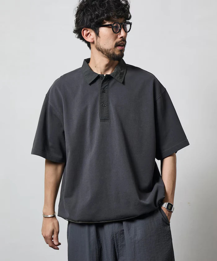 Big Silhouette Spindle Short Sleeve Tech Polo