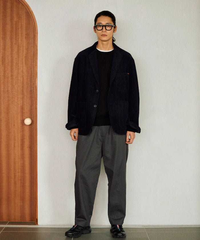Wide Silhouette Drawstring Chino Pants / Tapered Silhouette Easy Chino Pants